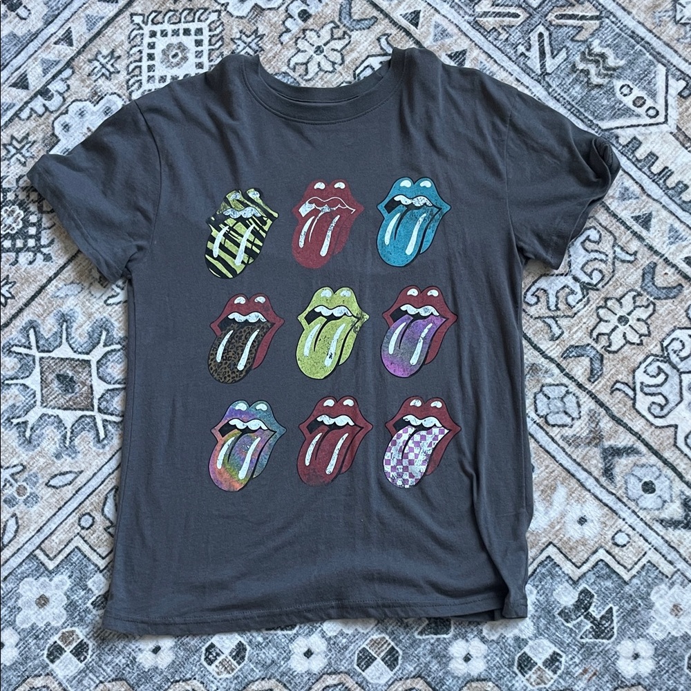 Rolling Stones Graphic women’s  T-Shirt - Multicolor Lips Design